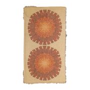 Tapis en spirale de l’âge de l’espace rouge et crème