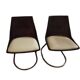Pair of 70s chairs, smoked plexiglass and chrome legs