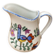 Antique Deshoulleres Deswarte Pitcher White Ceramic Painted Decor Vintage