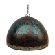 Metal hanging with its original blue-green-rust colour