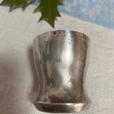 Antique silver metal egg cup
