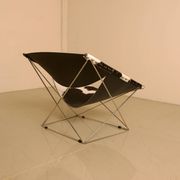 F675 "Butterfly" armchair in cowhide leather by Pierre Paulin for Artifort