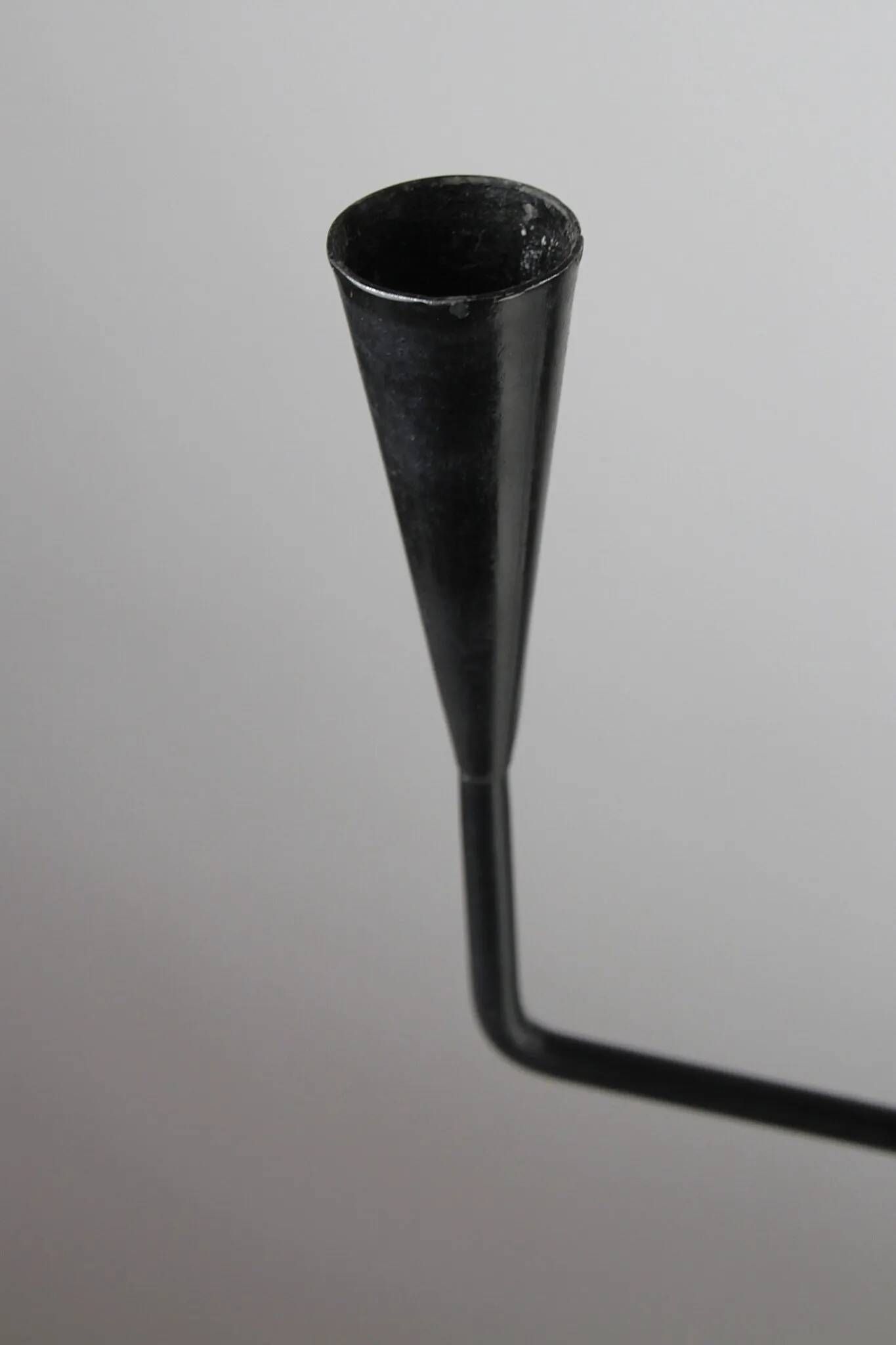 Floor Standing Candelabra with Black & Brass Details – by Gunnar Ander for Ystad-Metall – Sweden, 1960s