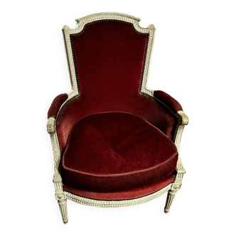 Antique Louis XVI style armchair - around 1900 - traditional upholstery