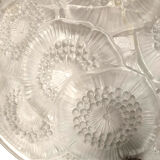 Art Deco pendant lamp, pressed glass basin, molded