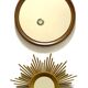 Duo of Vintage Golden SUN MIRRORS