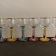 6 verres à digestif soufflés verrerie italienne Venise, Murano, A. Dal Borgo