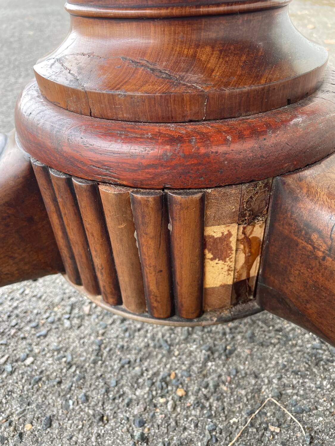 Drum table, 19th century mahogany pedestal table