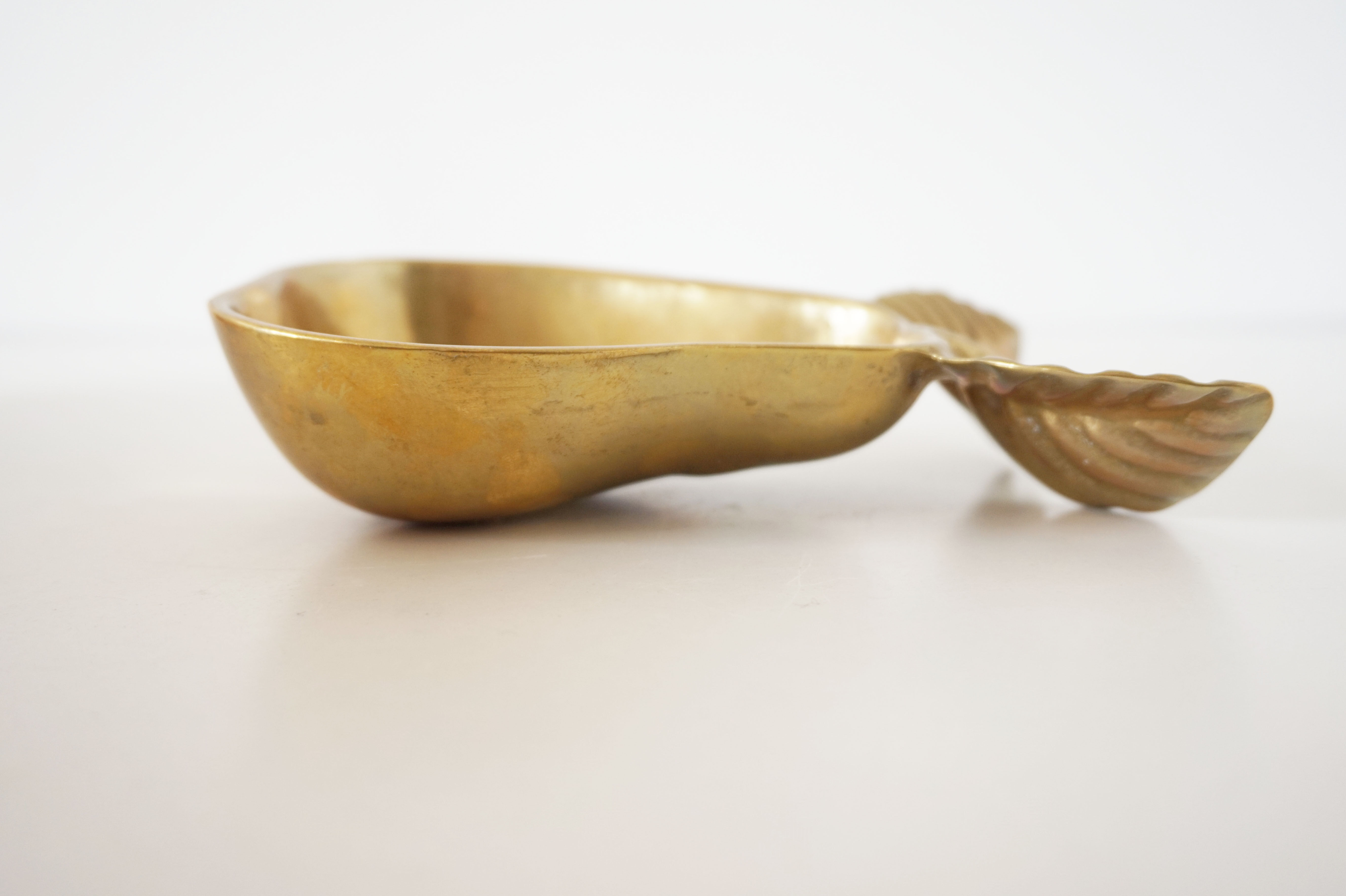 Brass pear trinket bowl