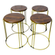 Set of 4 Hairpin Bar Stools Industrial Style