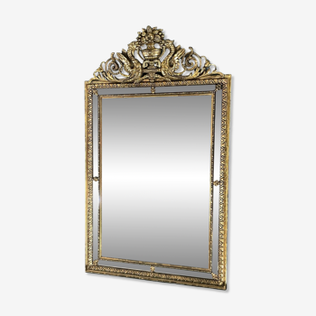 Miroir ancien H150 x 89 cm époque Napoléon III