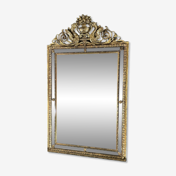 Old mirror H150 x 89 cm Napoleon III era
