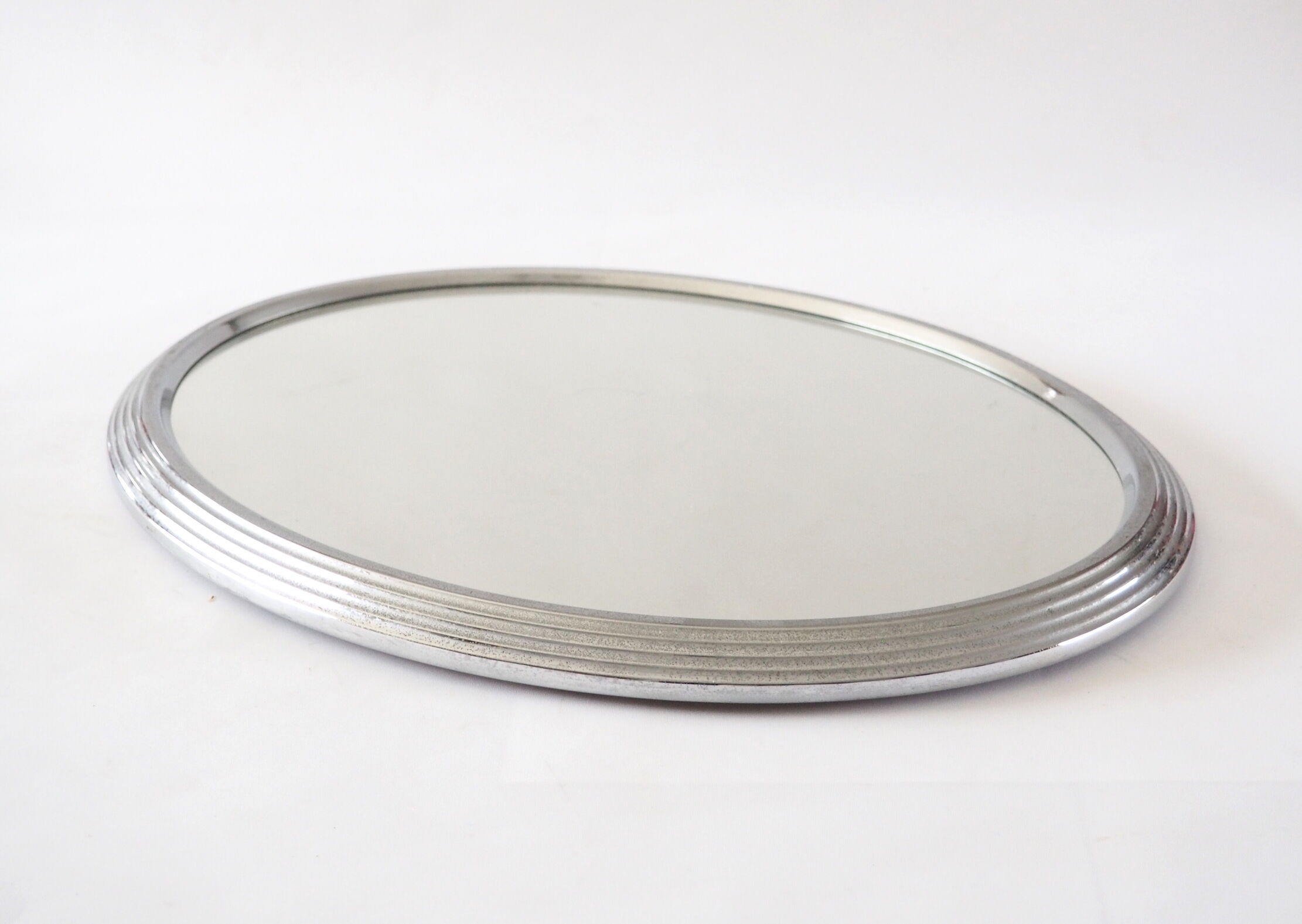 Art Deco oval mirror top