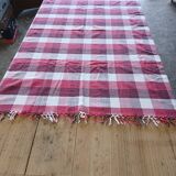 Old checkered tablecloth