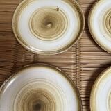 6 Longchamp plates with spiral pattern