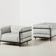 Le Corbusier Pair of LC3 Lounge Chairs for Cassina 1927/1970s