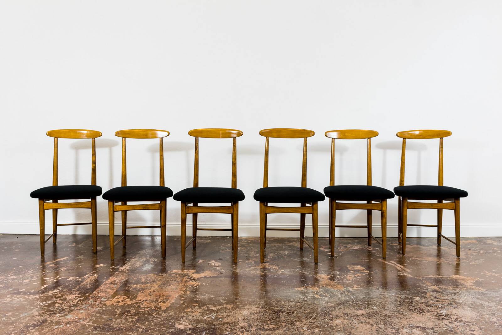 Mid Century Dining Chairs By Bernard Malendowicz, Poland, 1960s, Set Of 6