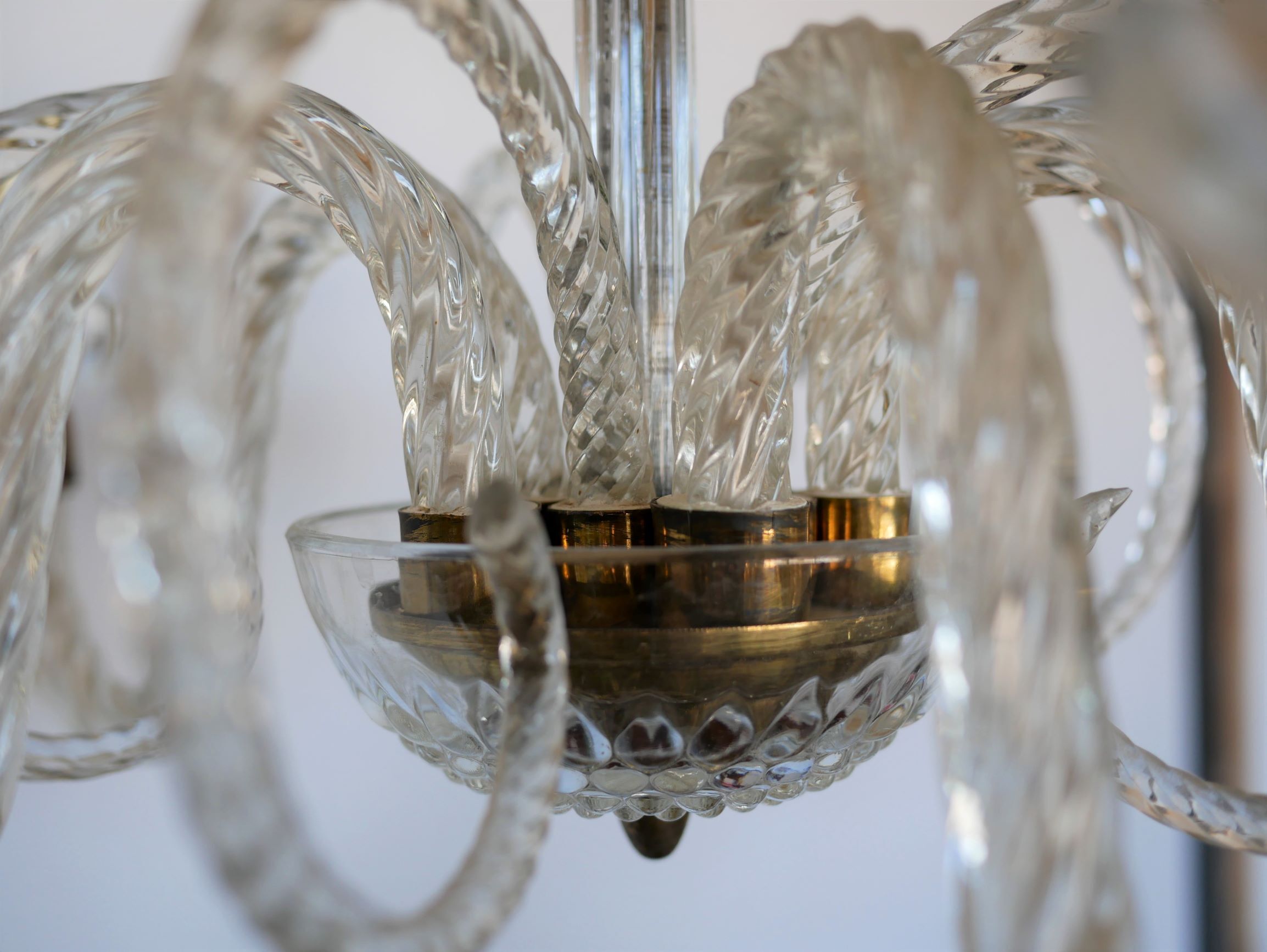 Vintage glass chandelier