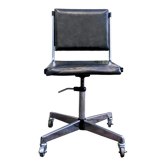 Chaise de bureau pivotante sur roulettes années 70