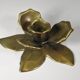 Two "flowers" candle holders in brass - 1970s