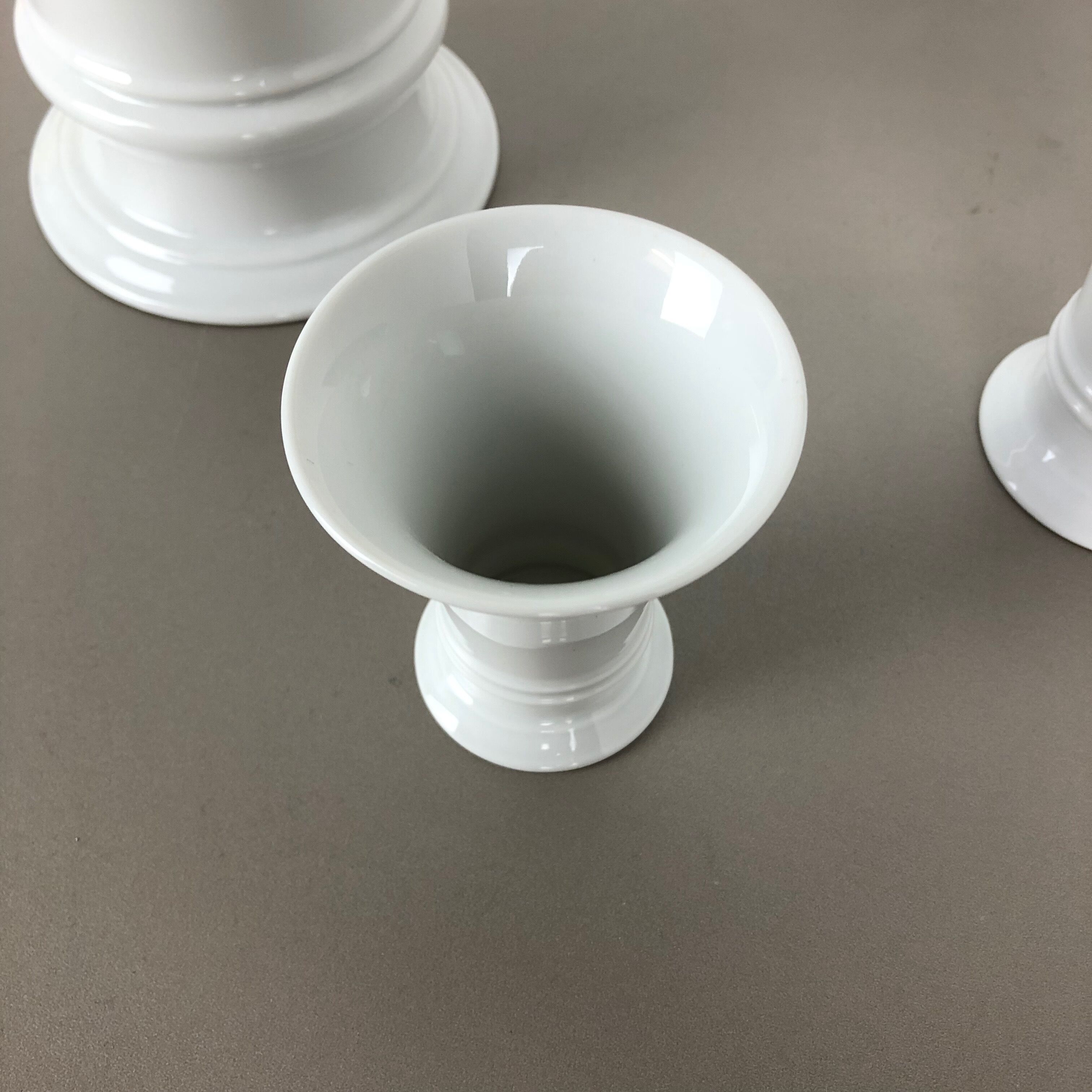 Set of 3 Op Art Vase Porcelain German Vase by Fürstenberg Ceramics Germany 1970s