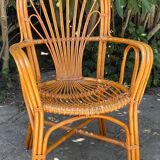 Vintage rattan armchair
