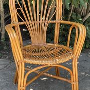 Vintage rattan armchair