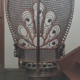 Large Armchair Peacock Emmanuelle/vintage rattan