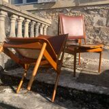 Two rare FJ49 Egyptian Finn Juhl chairs