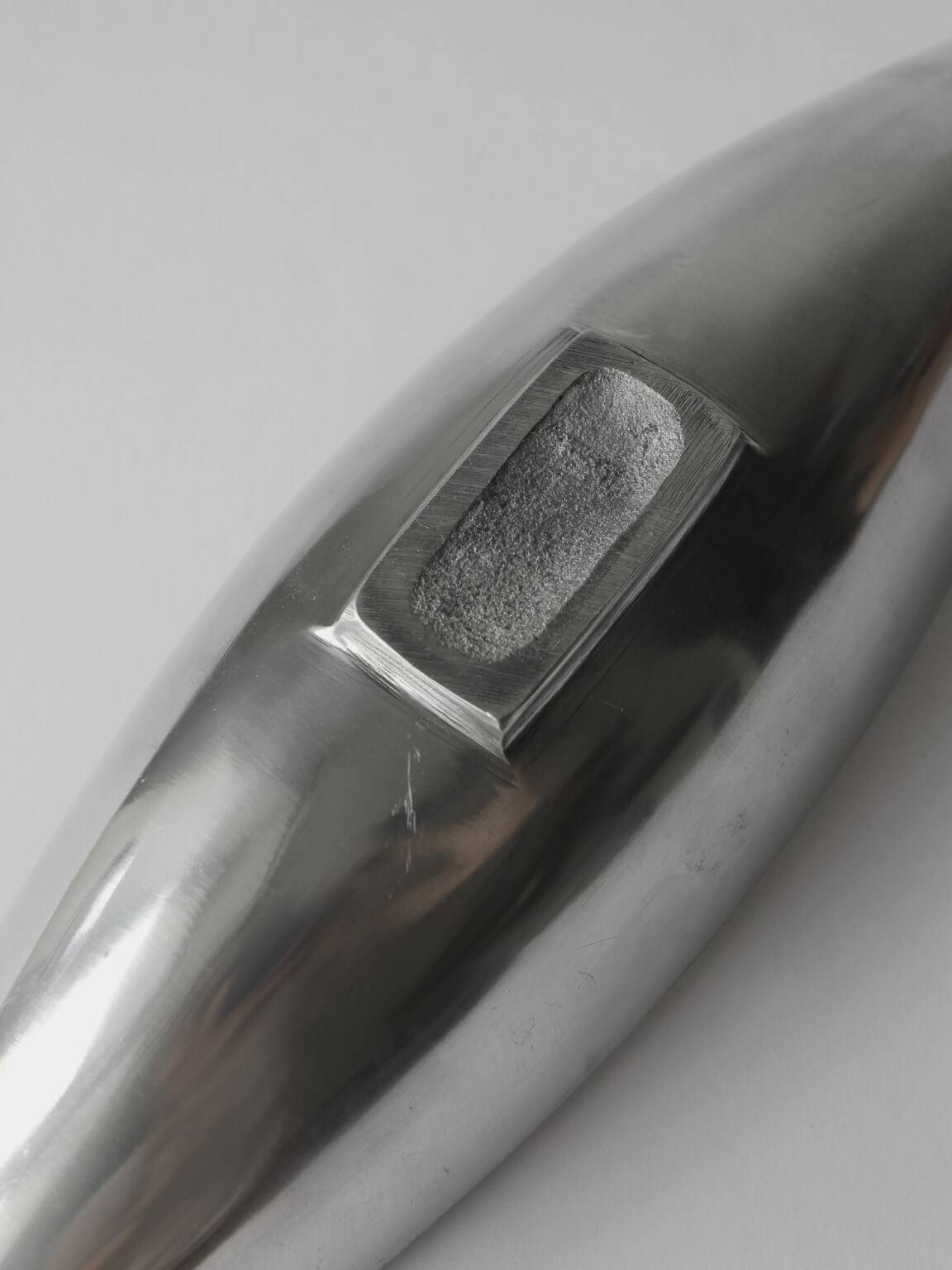 Polished Aluminum Long Deep Bowl