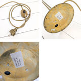 Lampadaire vintage Fischer à 2 têtes, laiton mat orientable