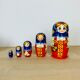 2 Russian dolls Matryoshka painted wood