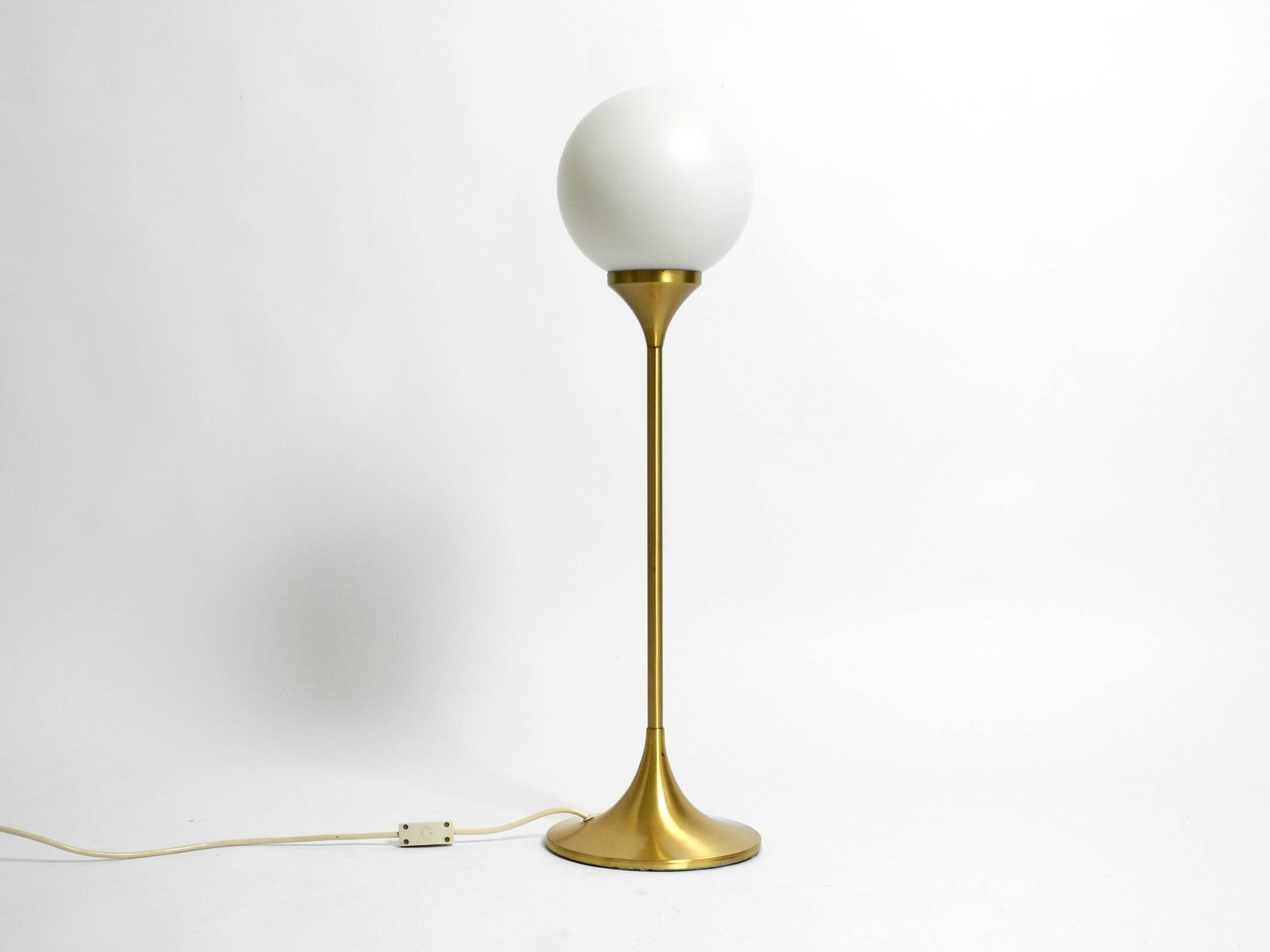 1960s table or floor lamp with a large glass ball from Sölken Leuchten
