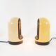Lampe de table et applique beige intérieur en aluminium années 70