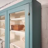 Blue vintage bookcase