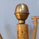 Vintage "parrot" coat rack in bamboo and rattan