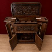 Vintage teak wooden Thai / Asian bar cabinet / drinks cabinet