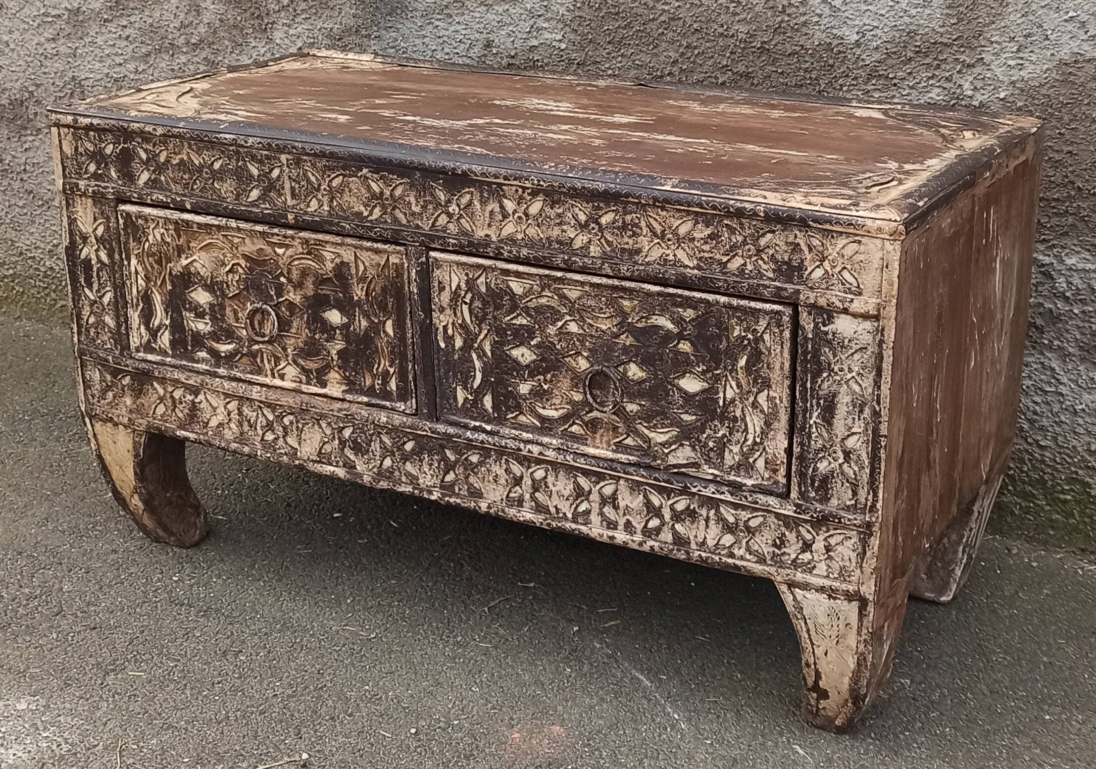 Small old chest with two drawers