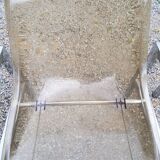 Set of 8 70s chrome chairs and smoked plexi