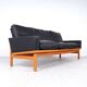 Vintage Black Leather Sofa by Poul M. Volther for Erik Jørgensen, 1960s
