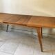 Vintage extendable oak table from the 50s