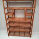 Bookcase shelf in bamboo and vintage rattan