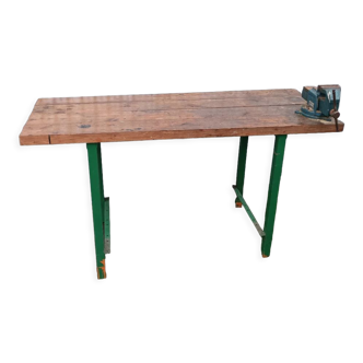 Industrial workshop workbench wood metal work table