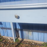 Small sky blue patina farm table