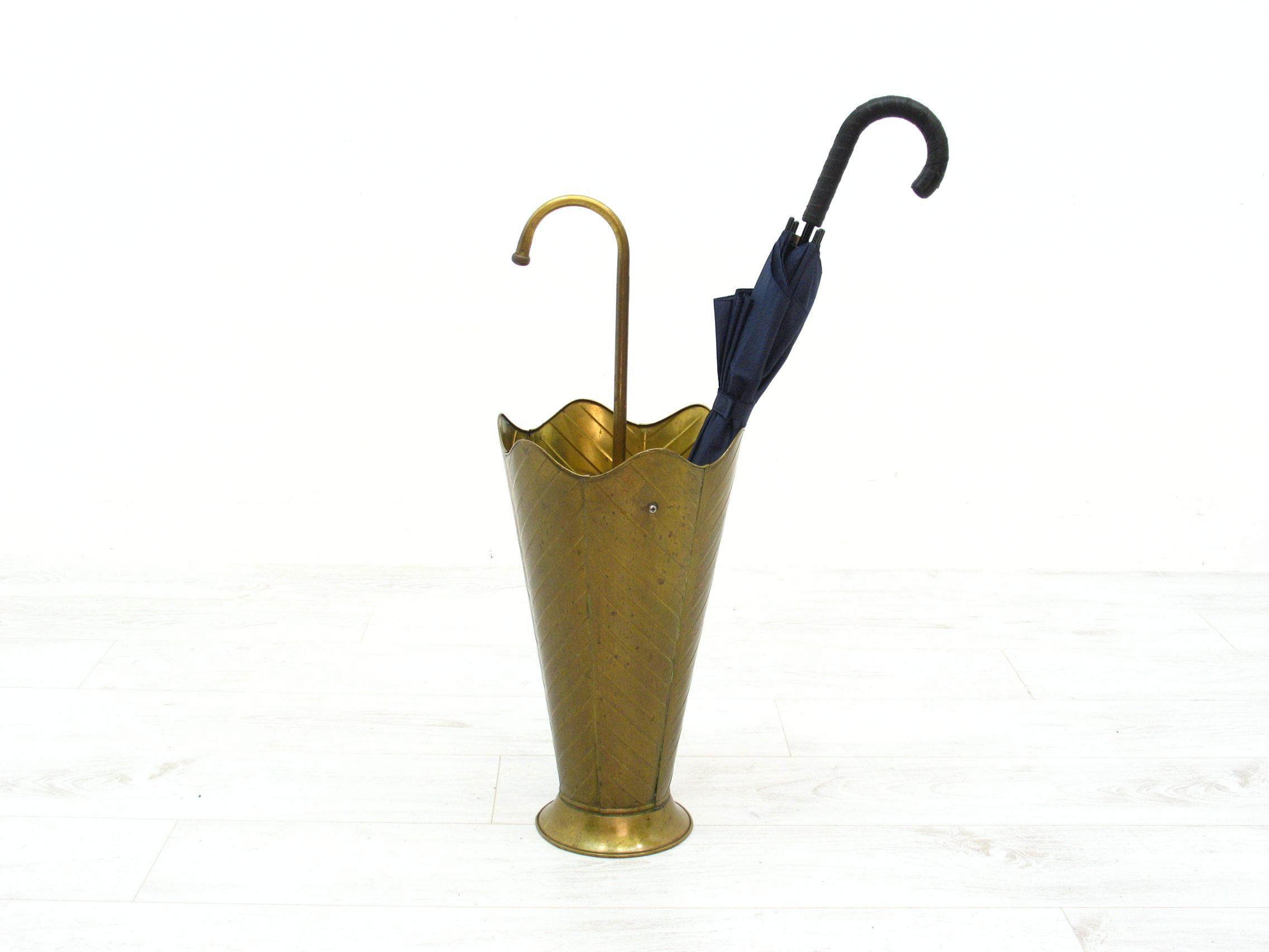 Vintage umbrella stand in metal, 1970s