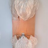 Pair of Novaresi 2-light Murano glass wall lights, Milan 1970.