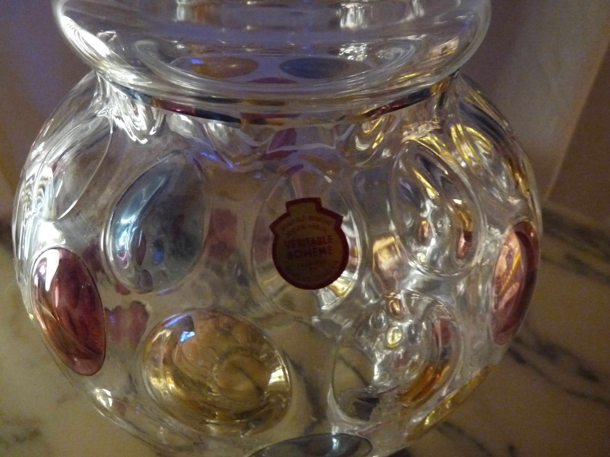 Boheme nemo' crystal vase or vase by kannegiesser for borske sklo