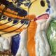 Ceramic lamp signed Claude Pruffert – Vallauris, marine decor in relief