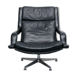 1970s leather swivel chair from geoffrey hartcourt for artifort