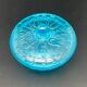 Sucrier en verre teinté bleu